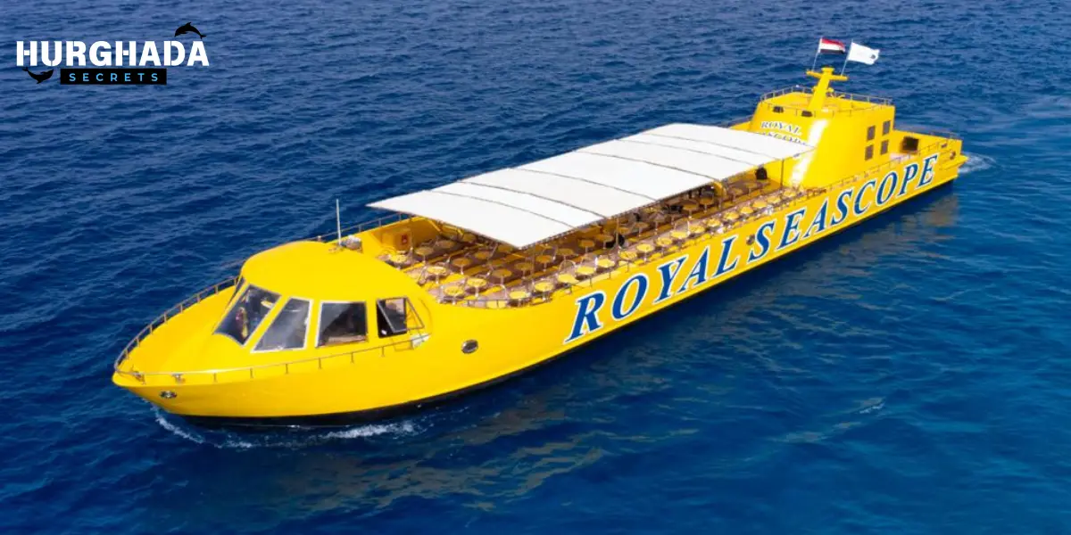 The Royal Sea Scope submarine floating on the surface of the sea