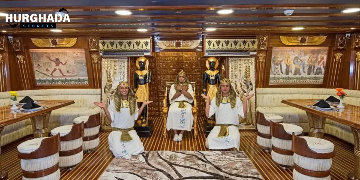 People dressed as pharaohs