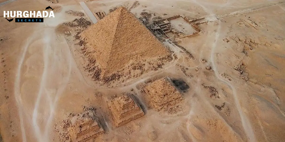 Four pyramids from above